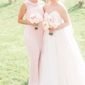 David’s Bridal Lace Bodice Dress